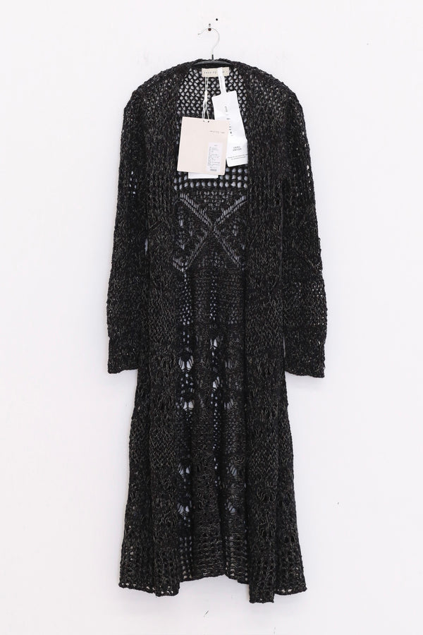 SWAYING 25 Spring/Summer Crochet Hollow Long Cardigan SW-SW25SS1T16C2-HEI Black SW25SS1T16C1